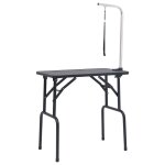 Vidaxl table de toilettage rglable pour chiens avec 1 boucle