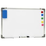 Vidaxl tableau blanc magntique effaable  sec blanc 50x35 cm acier