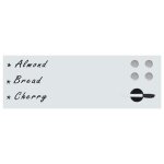 Vidaxl tableau blanc magntique mural en verre 60 x 20 cm