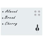 Vidaxl tableau blanc magntique mural en verre 60 x 40 cm