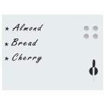 Vidaxl tableau blanc magntique mural en verre 80 x 60 cm