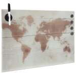 Vidaxl tableau noir magntique mural verre 60x40 cm