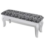 Vidaxl tabouret 2 places rembourré pour coiffeuse noir 110 cm Vidaxl tabouret 2 places rembourré pour coiffeuse noir 110 cm