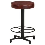 Vidaxl tabourets de bar 2 pcs 52 cm cuir vritable