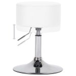 Vidaxl tabourets de bar 2 pcs blanc similicuir