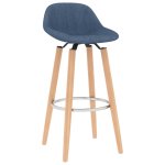 Vidaxl tabourets de bar 2 pcs bleu tissu Vidaxl tabourets de bar 2 pcs bleu tissu