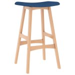Vidaxl tabourets de bar 2 pcs bleu tissu Vidaxl tabourets de bar 2 pcs bleu tissu