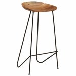 Vidaxl tabourets de bar 2 pcs bois d'acacia massif