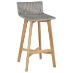Vidaxl tabourets de bar 2 pcs bois d'acacia solide