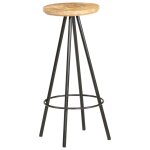 Vidaxl tabourets de bar 2 pcs bois de manguier brut