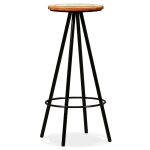 Vidaxl tabourets de bar 2 pcs bois massif de rcupration
