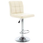Vidaxl tabourets de bar 2 pcs cr�me similicuir