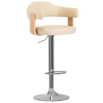 Vidaxl tabourets de bar 2 pcs crme bois courb et similicuir