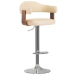 Vidaxl tabourets de bar 2 pcs crème bois courbé et similicuir Vidaxl tabourets de bar 2 pcs crème bois courbé et similicuir