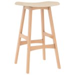 Vidaxl tabourets de bar 2 pcs cr�me tissu