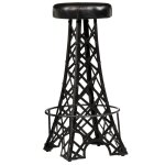 Vidaxl tabourets de bar 2 pcs cuir vritable
