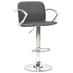Vidaxl tabourets de bar 2 pcs gris cuir artificiel