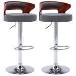 Vidaxl tabourets de bar 2 pcs gris foncé bois courbé et tissu Vidaxl tabourets de bar 2 pcs gris foncé bois courbé et tissu