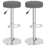 Vidaxl tabourets de bar 2 pcs gris foncé tissu Vidaxl tabourets de bar 2 pcs gris foncé tissu