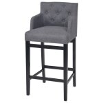 Vidaxl tabourets de bar 2 pcs gris foncé tissu Vidaxl tabourets de bar 2 pcs gris foncé tissu