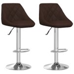 Vidaxl tabourets de bar 2 pcs marron similicuir Vidaxl tabourets de bar 2 pcs marron similicuir