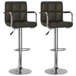 Vidaxl tabourets de bar 2 pcs marron similicuir Vidaxl tabourets de bar 2 pcs marron similicuir