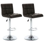 Vidaxl tabourets de bar 2 pcs marron similicuir