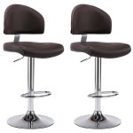 Vidaxl tabourets de bar 2 pcs marron similicuir Vidaxl tabourets de bar 2 pcs marron similicuir