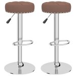 Vidaxl tabourets de bar 2 pcs marron tissu Vidaxl tabourets de bar 2 pcs marron tissu
