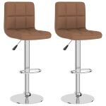Vidaxl tabourets de bar 2 pcs marron tissu Vidaxl tabourets de bar 2 pcs marron tissu