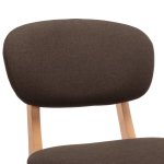Vidaxl tabourets de bar 2 pcs marron tissu Vidaxl tabourets de bar 2 pcs marron tissu
