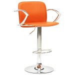 Vidaxl tabourets de bar 2 pcs orange cuir artificiel Vidaxl tabourets de bar 2 pcs orange cuir artificiel