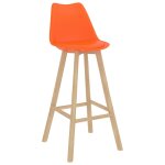 Vidaxl tabourets de bar 2 pcs orange similicuir