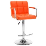Vidaxl tabourets de bar 2 pcs orange similicuir Vidaxl tabourets de bar 2 pcs orange similicuir