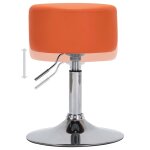 Vidaxl tabourets de bar 2 pcs orange similicuir