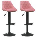 Vidaxl tabourets de bar 2 pcs rose velours Vidaxl tabourets de bar 2 pcs rose velours