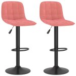 Vidaxl tabourets de bar 2 pcs rose velours Vidaxl tabourets de bar 2 pcs rose velours
