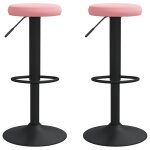 Vidaxl tabourets de bar 2 pcs rose velours Vidaxl tabourets de bar 2 pcs rose velours