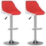 Vidaxl tabourets de bar 2 pcs rouge et blanc similicuir Vidaxl tabourets de bar 2 pcs rouge et blanc similicuir