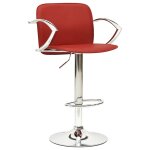 Vidaxl tabourets de bar 2 pcs rouge bordeaux cuir artificiel