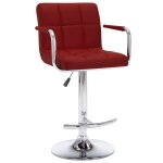 Vidaxl tabourets de bar 2 pcs rouge bordeaux similicuir Vidaxl tabourets de bar 2 pcs rouge bordeaux similicuir