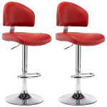 Vidaxl tabourets de bar 2 pcs rouge bordeaux similicuir Vidaxl tabourets de bar 2 pcs rouge bordeaux similicuir