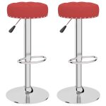 Vidaxl tabourets de bar 2 pcs rouge bordeaux tissu Vidaxl tabourets de bar 2 pcs rouge bordeaux tissu