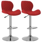 Vidaxl tabourets de bar 2 pcs rouge bordeaux velours Vidaxl tabourets de bar 2 pcs rouge bordeaux velours