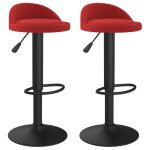 Vidaxl tabourets de bar 2 pcs rouge bordeaux velours Vidaxl tabourets de bar 2 pcs rouge bordeaux velours