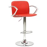 Vidaxl tabourets de bar 2 pcs rouge cuir artificiel