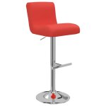 Vidaxl tabourets de bar 2 pcs rouge similicuir