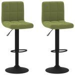 Vidaxl tabourets de bar 2 pcs vert clair velours Vidaxl tabourets de bar 2 pcs vert clair velours