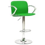 Vidaxl tabourets de bar 2 pcs vert cuir artificiel