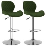 Vidaxl tabourets de bar 2 pcs vert foncé velours Vidaxl tabourets de bar 2 pcs vert foncé velours